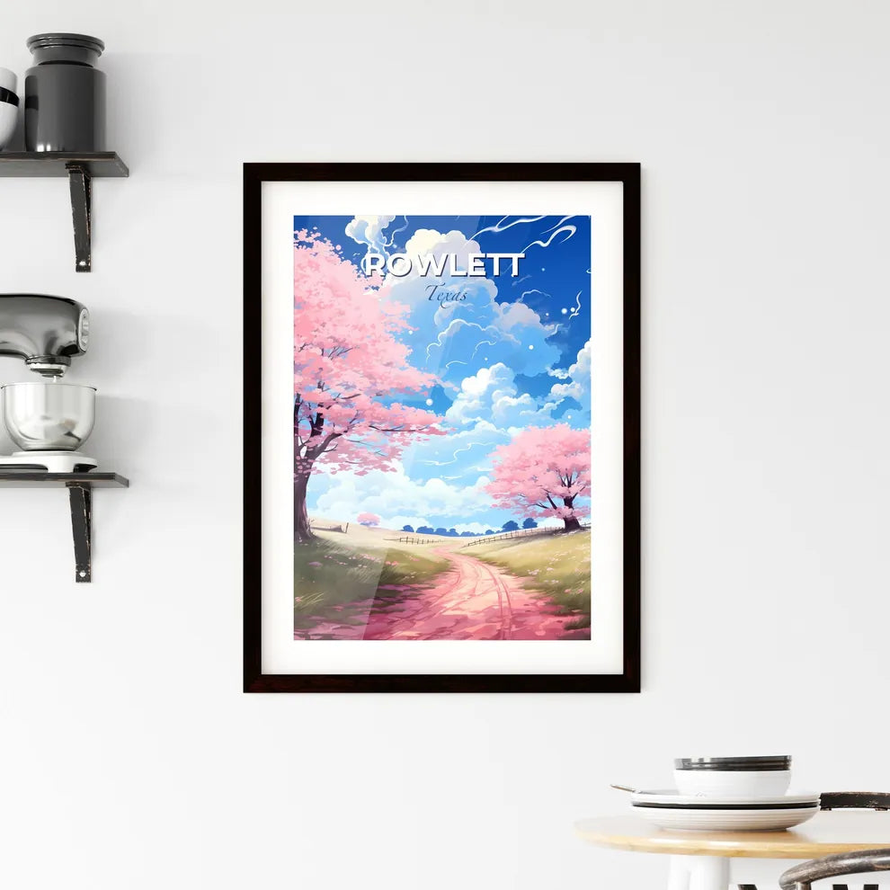 Rowlett, Texas, A Poster of a pink trees on a hill Default Title