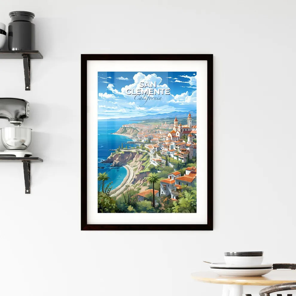 San Clemente, California, A Poster of a city on a cliff by the ocean Default Title