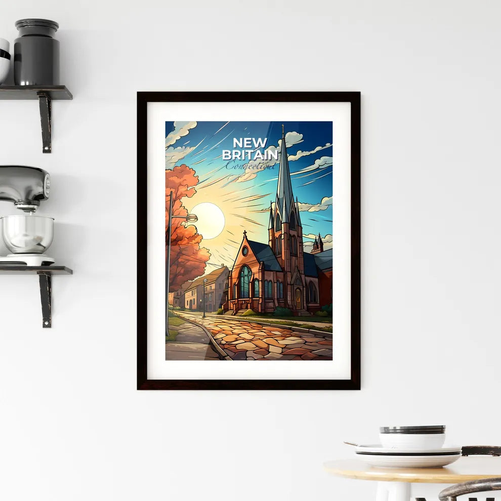 New Britain, Connecticut, A Poster of a church with a steeple and trees in front of it Default Title