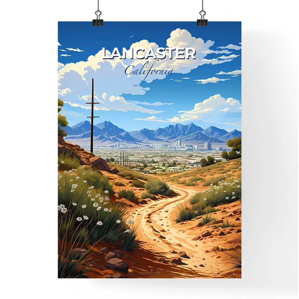 Lancaster, California, A Poster of a dirt road through a desert landscape Default Title