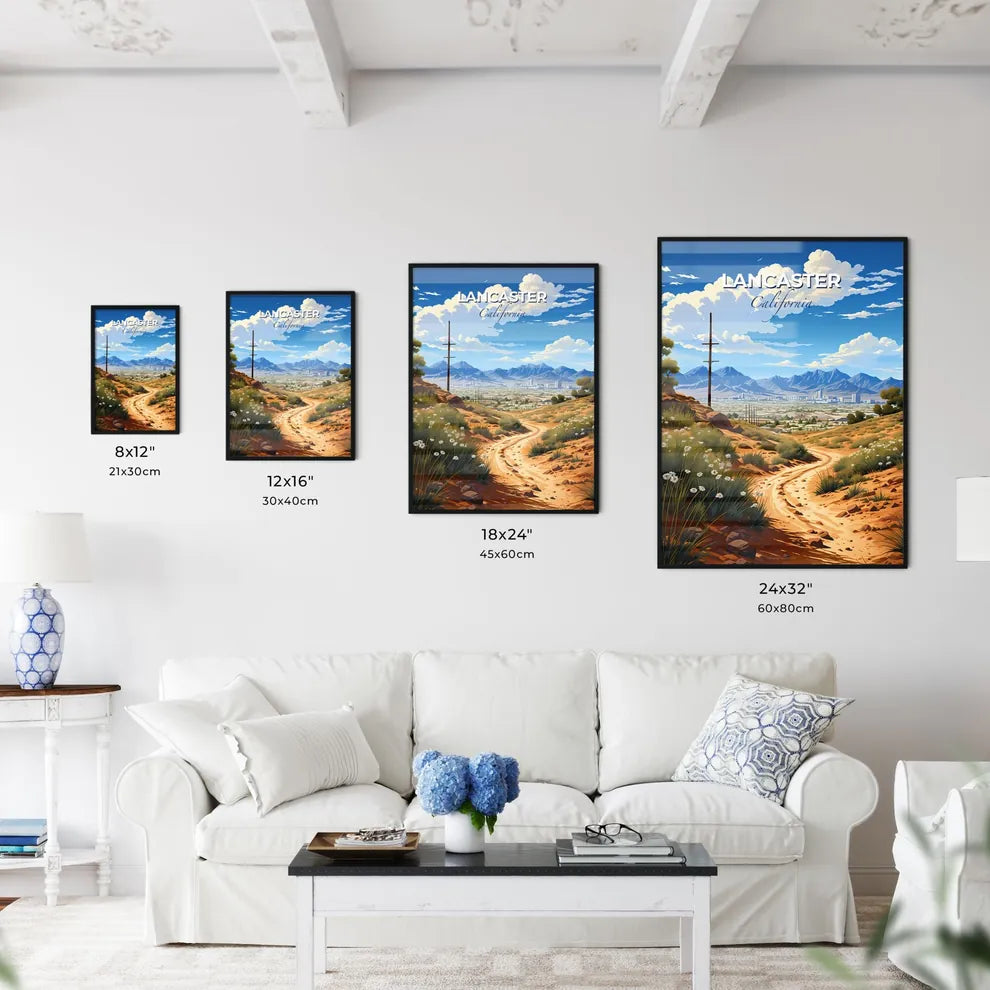 Lancaster, California, A Poster of a dirt road through a desert landscape Default Title