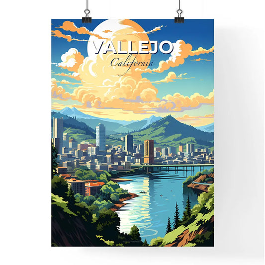 Vallejo, California, A Poster of a city by a river Default Title