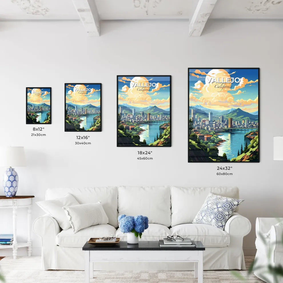 Vallejo, California, A Poster of a city by a river Default Title