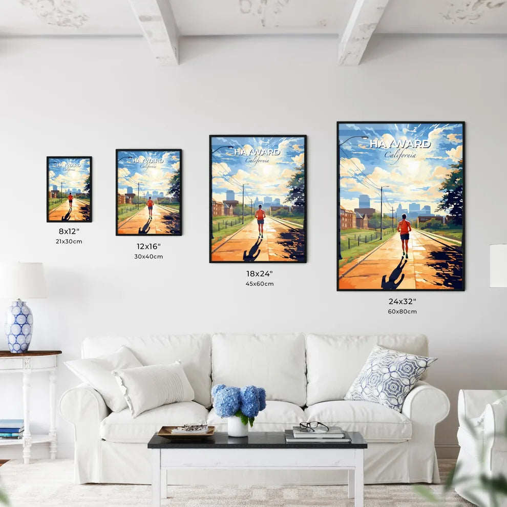 Hayward, California, A Poster of a person running on a sidewalk Default Title