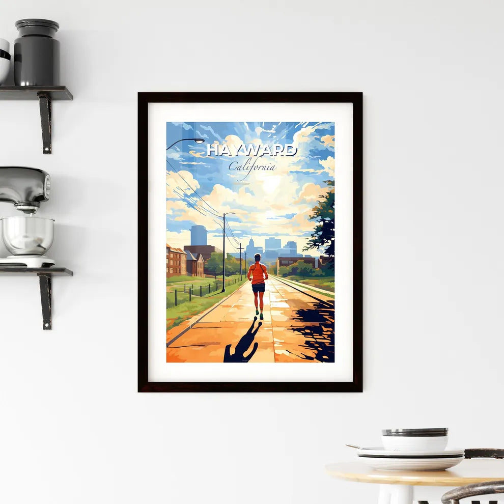 Hayward, California, A Poster of a person running on a sidewalk Default Title