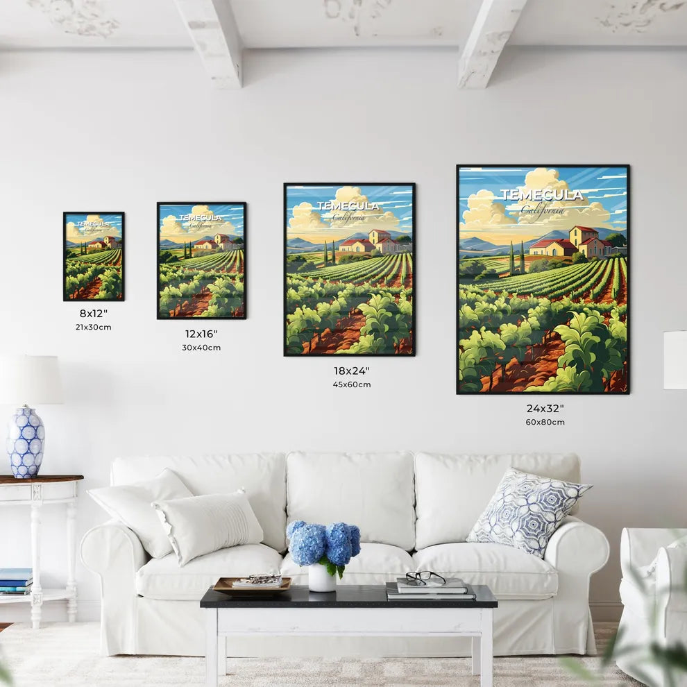Temecula, California, A Poster of a farm with a house and trees Default Title