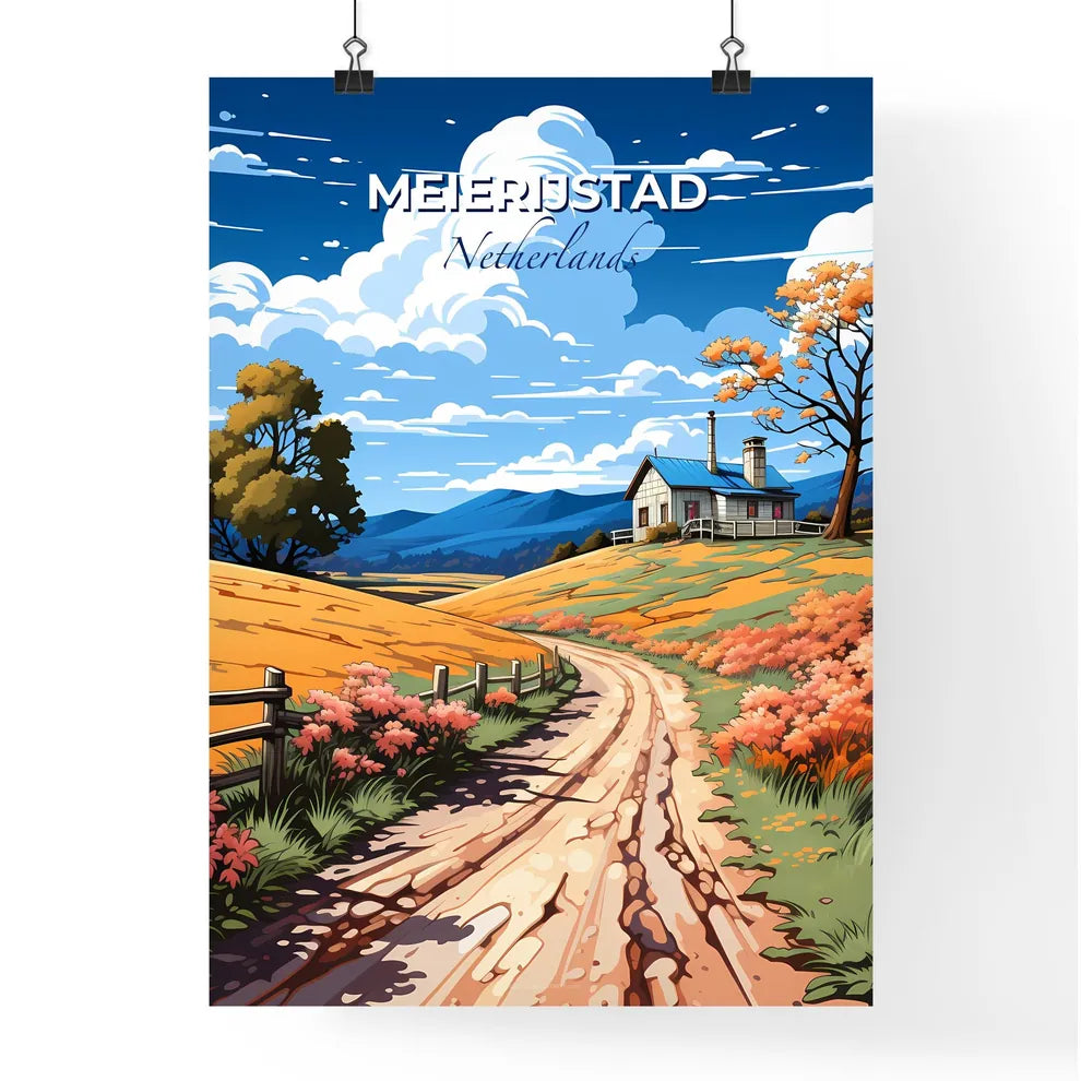 Meierijstad, Netherlands, A Poster of a dirt road leading to a house Default Title