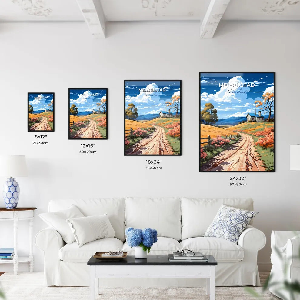 Meierijstad, Netherlands, A Poster of a dirt road leading to a house Default Title