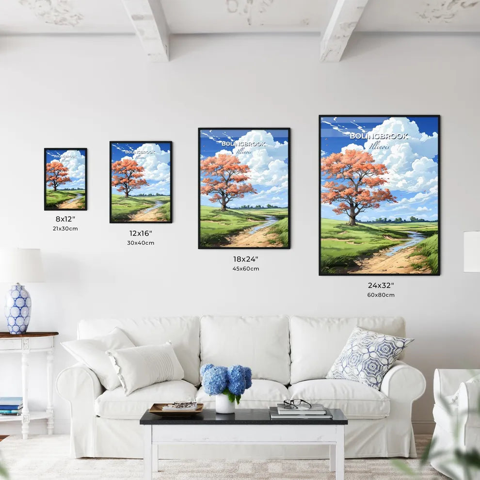 Bolingbrook, Illinois, A Poster of a tree in a grassy field Default Title