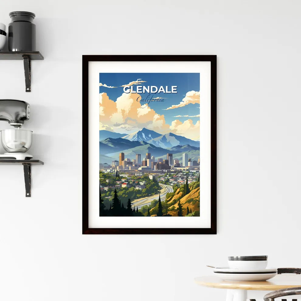 Glendale, California, A Poster of a city in the mountains Default Title