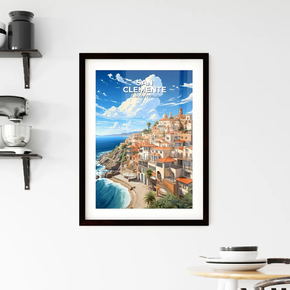 San Clemente, California, A Poster of a city on a cliff by the ocean Default Title