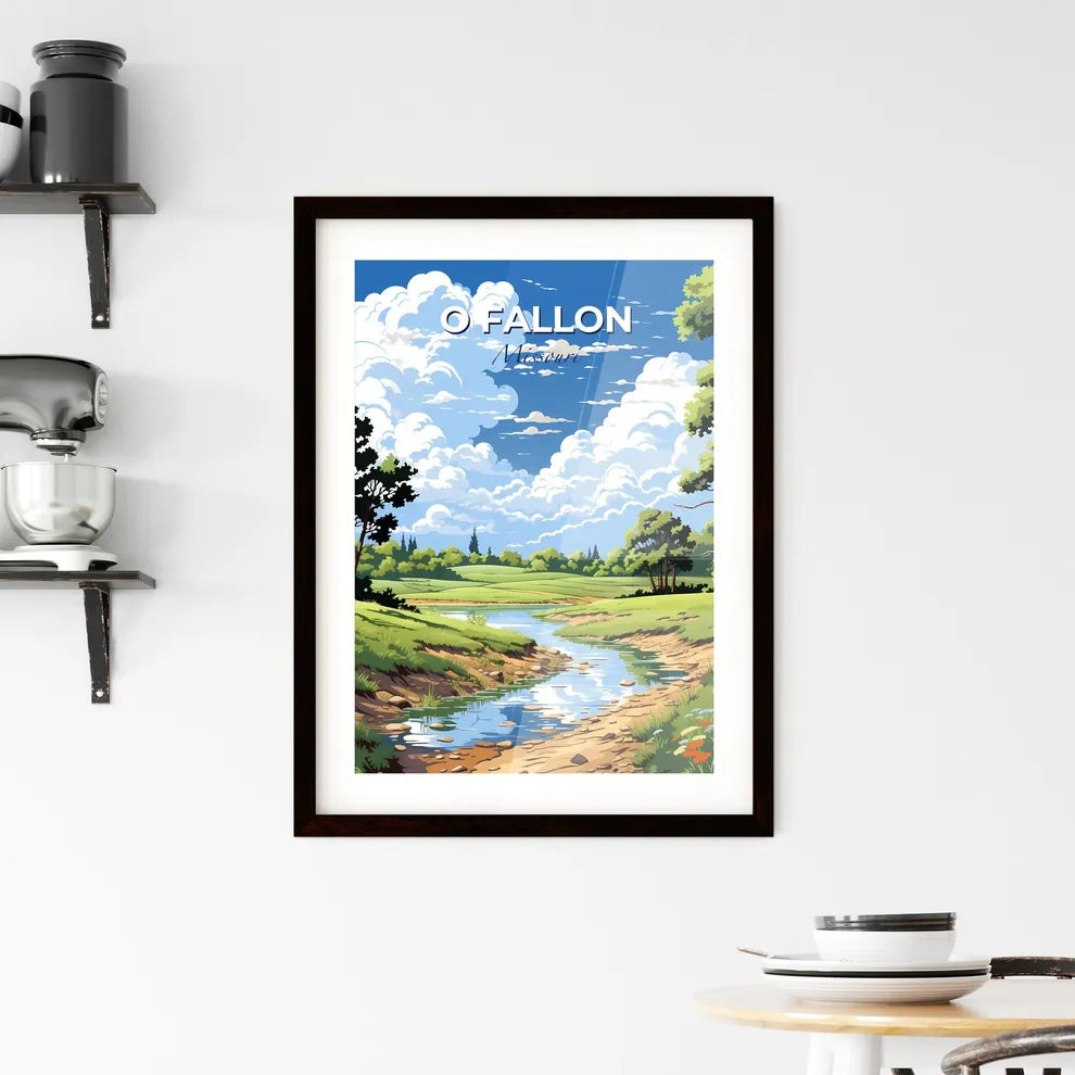 O Fallon, Missouri, A Poster of a river running through a grassy area Default Title