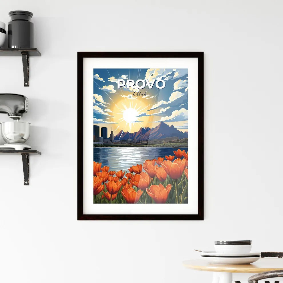 Provo, Utah, A Poster of a city next to a lake Default Title