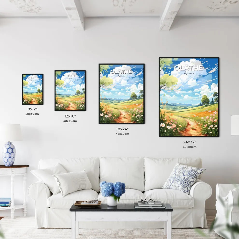 Olathe, Kansas, A Poster of a landscape with a path and trees and flowers Default Title