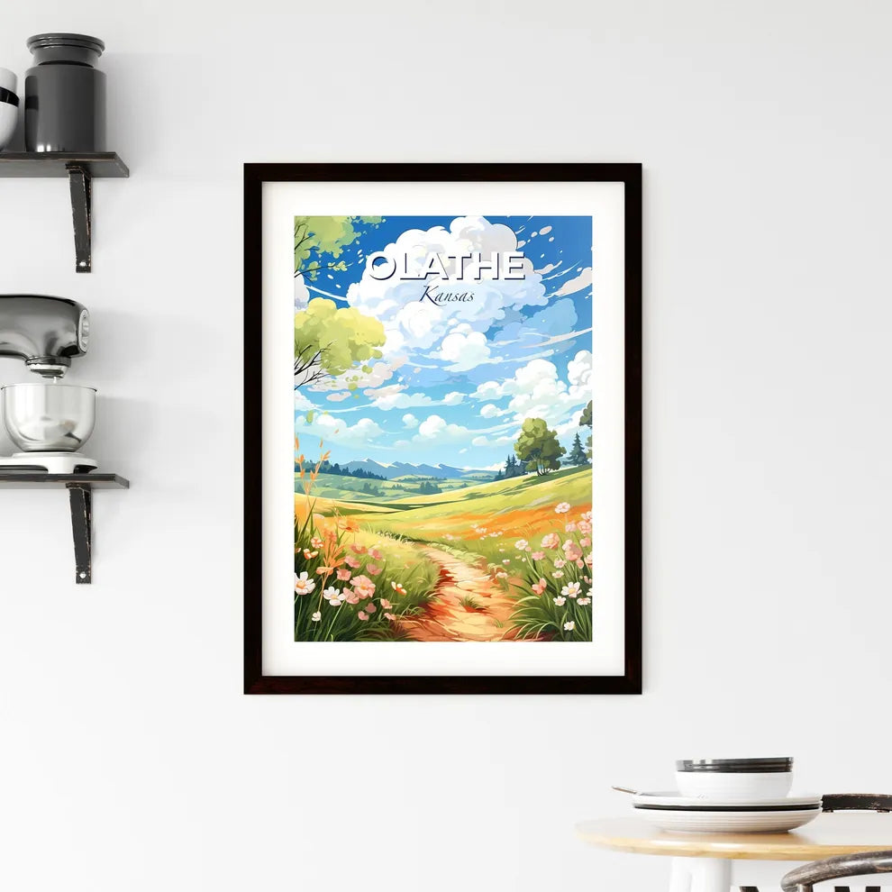 Olathe, Kansas, A Poster of a landscape with a path and trees and flowers Default Title