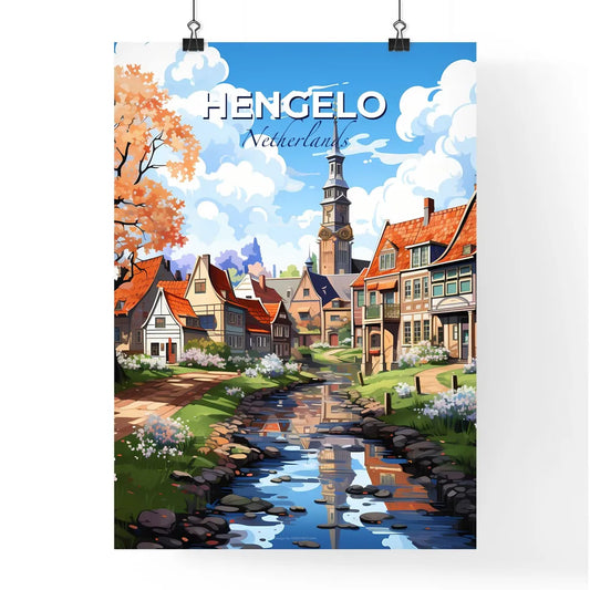 Hengelo, Netherlands, A Poster of a river running through a town Default Title