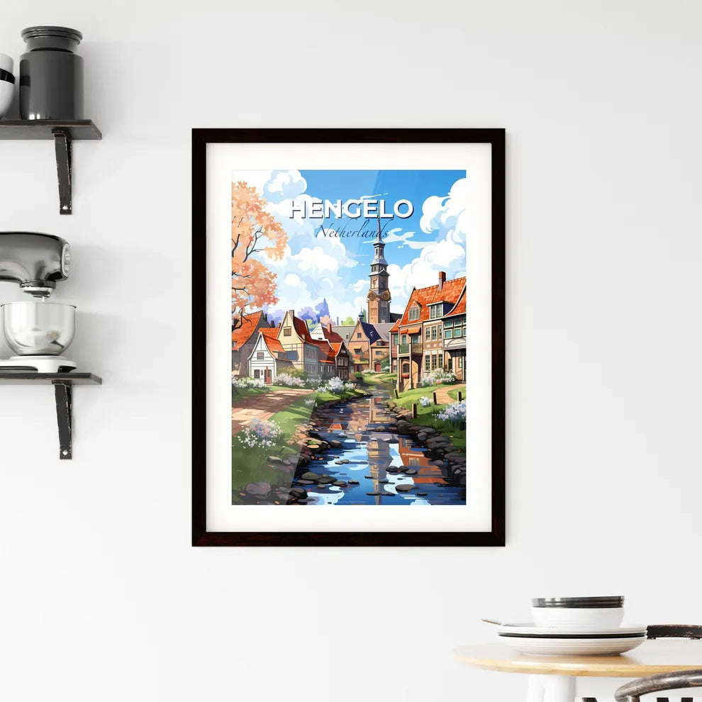 Hengelo, Netherlands, A Poster of a river running through a town Default Title