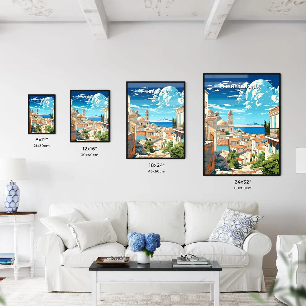 Manfredonia, Italy, A Poster of a city with a body of water Default Title