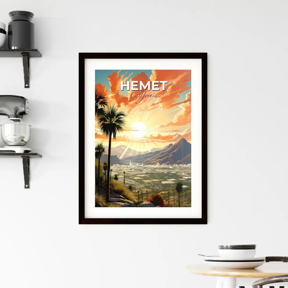 Hemet, California, A Poster of a sunset over a city Default Title