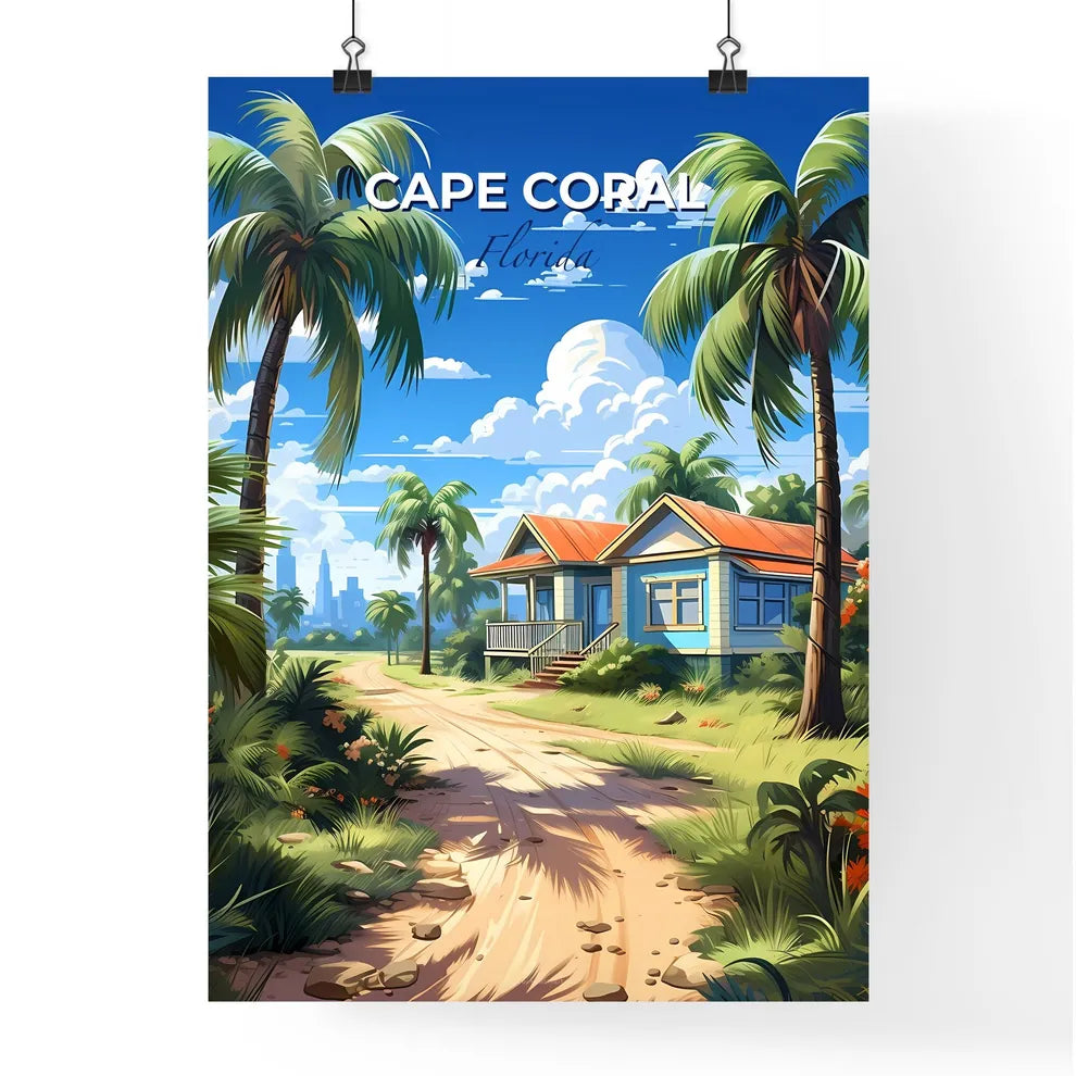 Cape Coral, Florida, A Poster of a house in a tropical forest Default Title