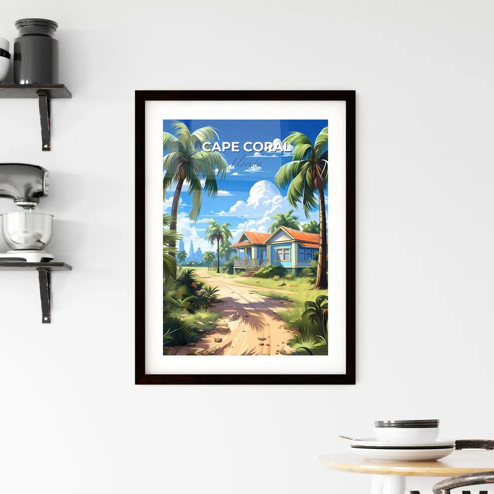 Cape Coral, Florida, A Poster of a house in a tropical forest Default Title