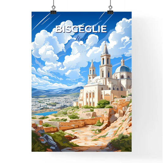 Bisceglie, Italy, A Poster of a building with towers and a city in the background Default Title