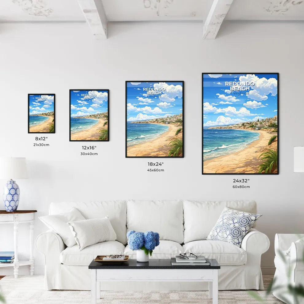Redondo Beach, California, A Poster of a beach with buildings and a body of water Default Title