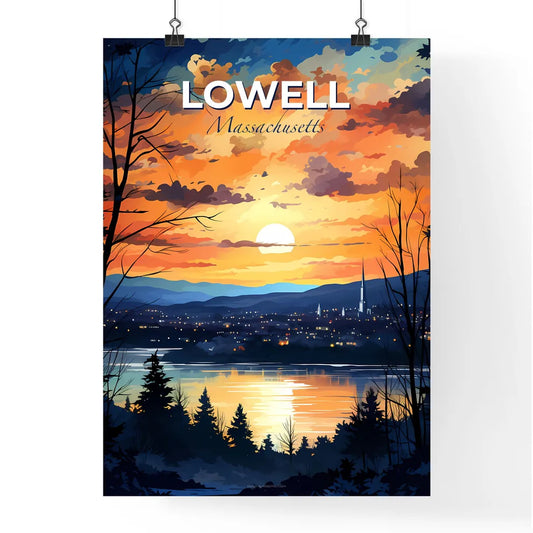 Lowell, Massachusetts, A Poster of a sunset over a city Default Title