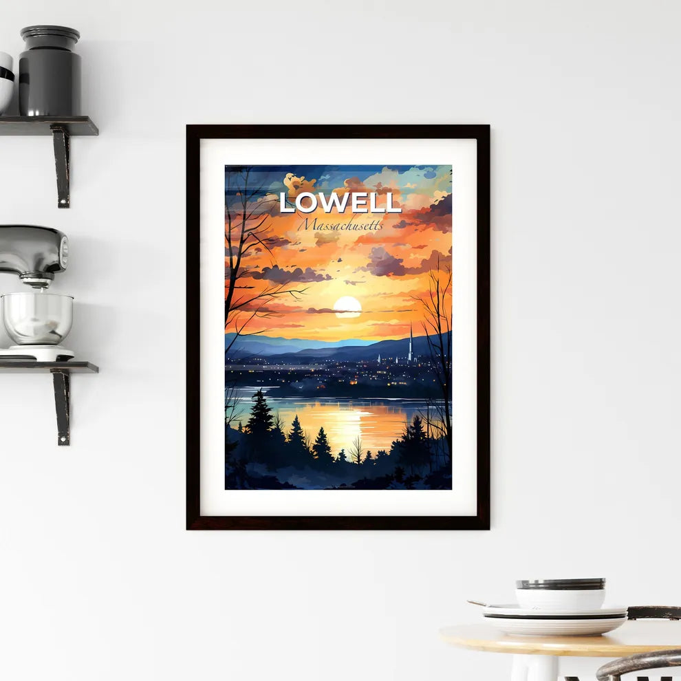 Lowell, Massachusetts, A Poster of a sunset over a city Default Title