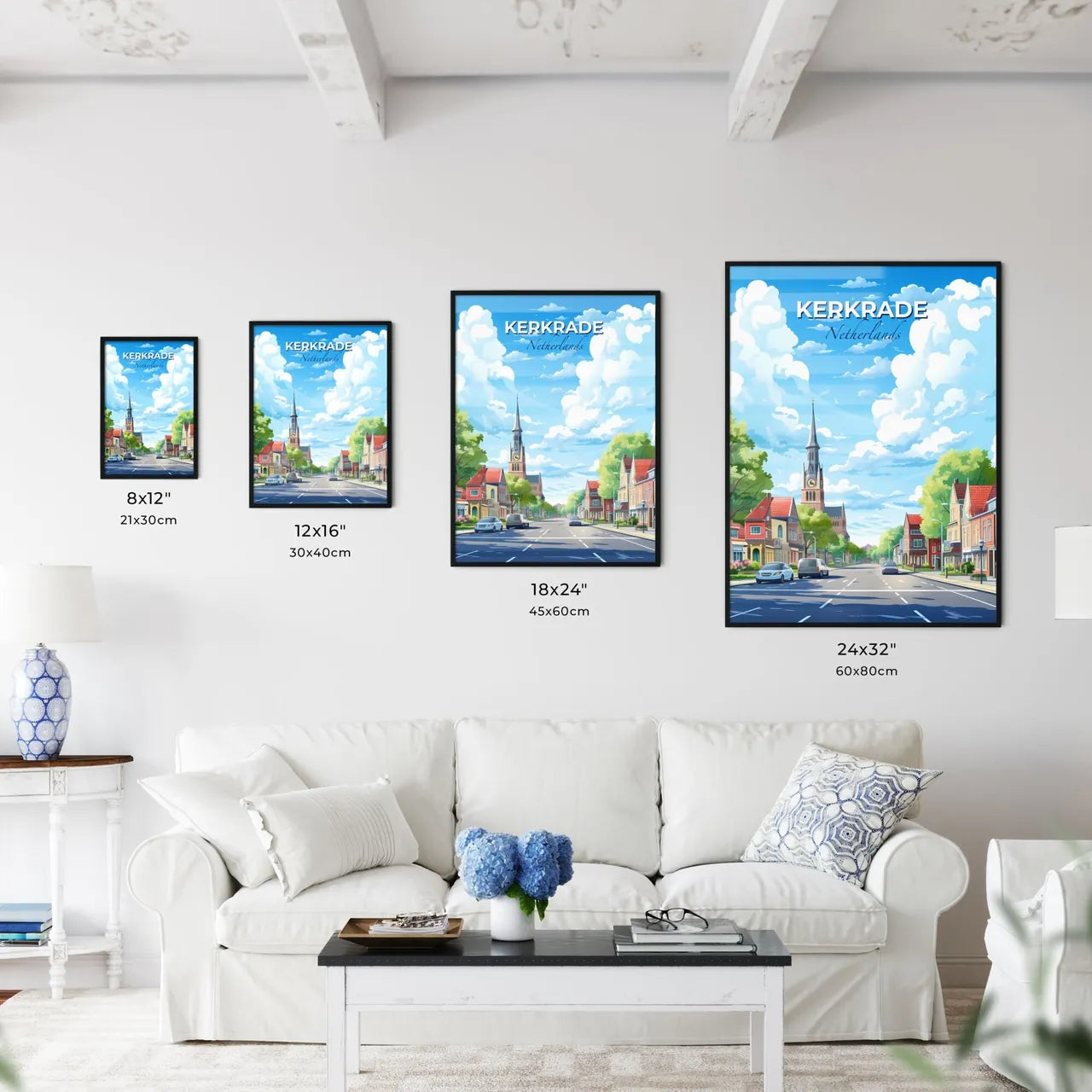 Kerkrade, Netherlands, A Poster of a street with cars and buildings on the side Default Title