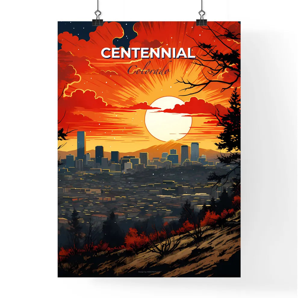 Centennial, Colorado, A Poster of a sunset over a city Default Title