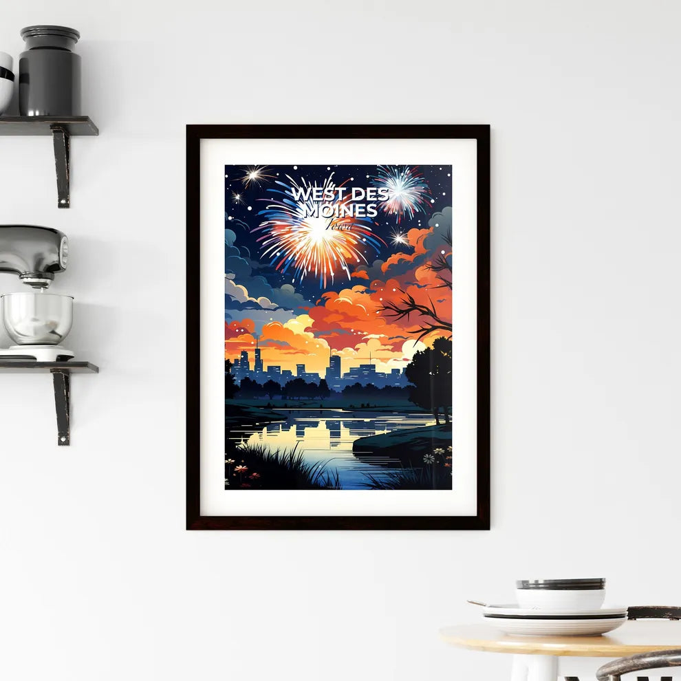 West Des Moines, Iowa, A Poster of fireworks over a city Default Title