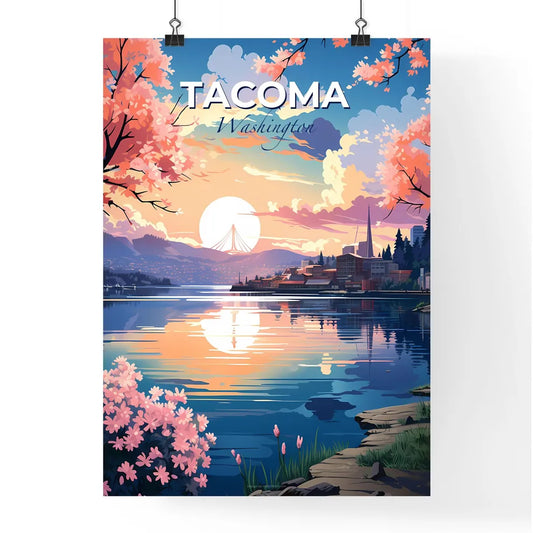 Tacoma, Washington, A Poster of a city next to a lake Default Title