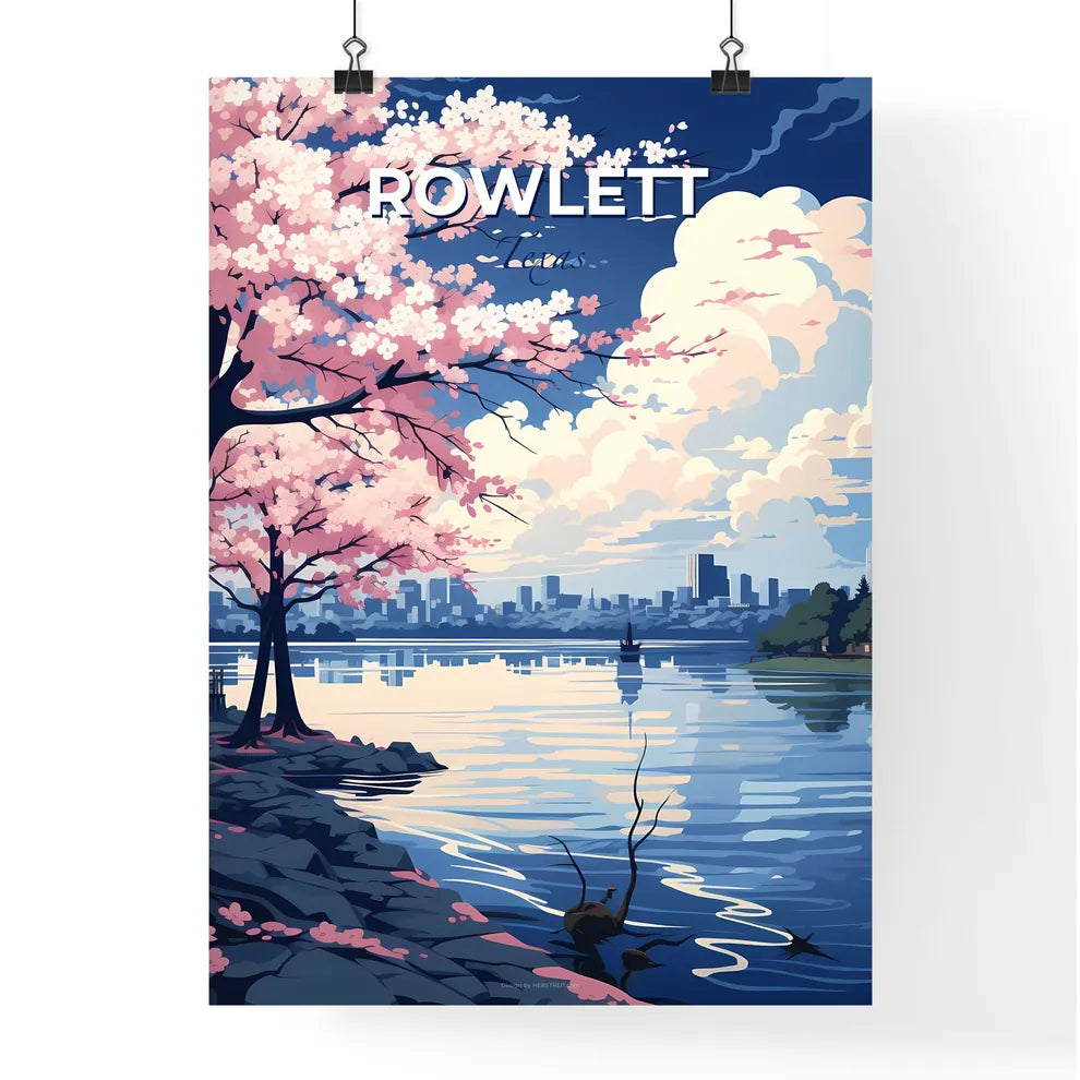 Rowlett, Texas, A Poster of a pink tree next to a body of water Default Title