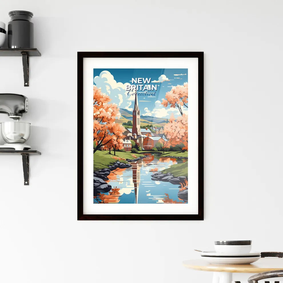 New Britain, Connecticut, A Poster of a river with trees and a church in the background Default Title