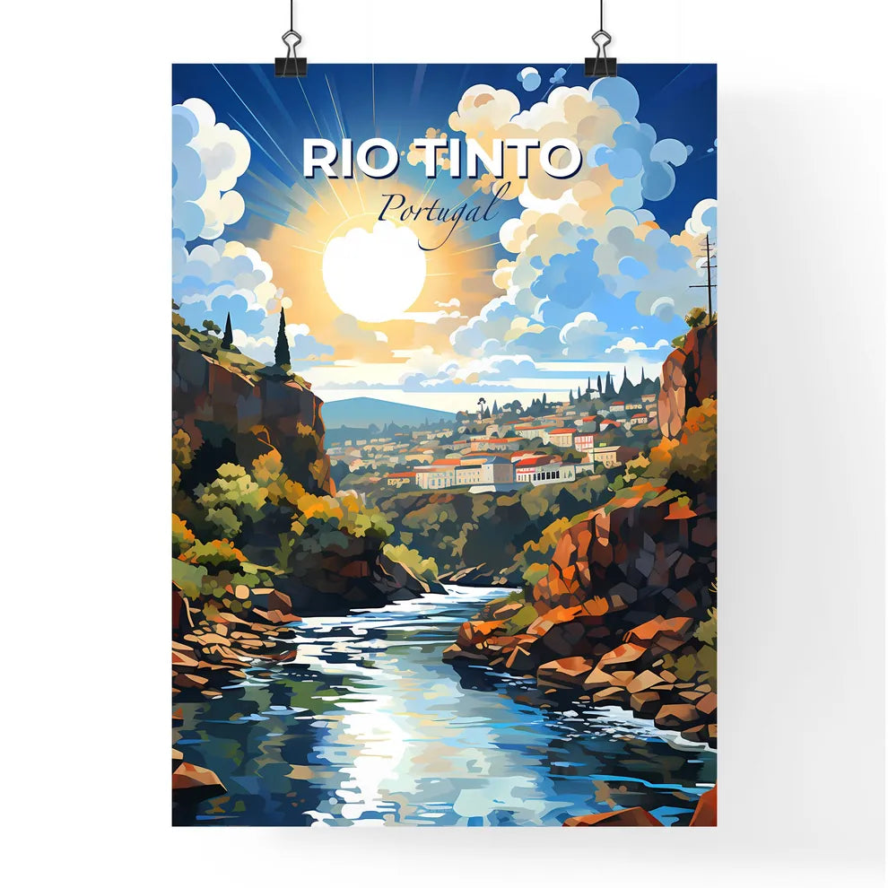 Rio Tinto, Portugal, A Poster of a river running through a valley with a city in the background Default Title