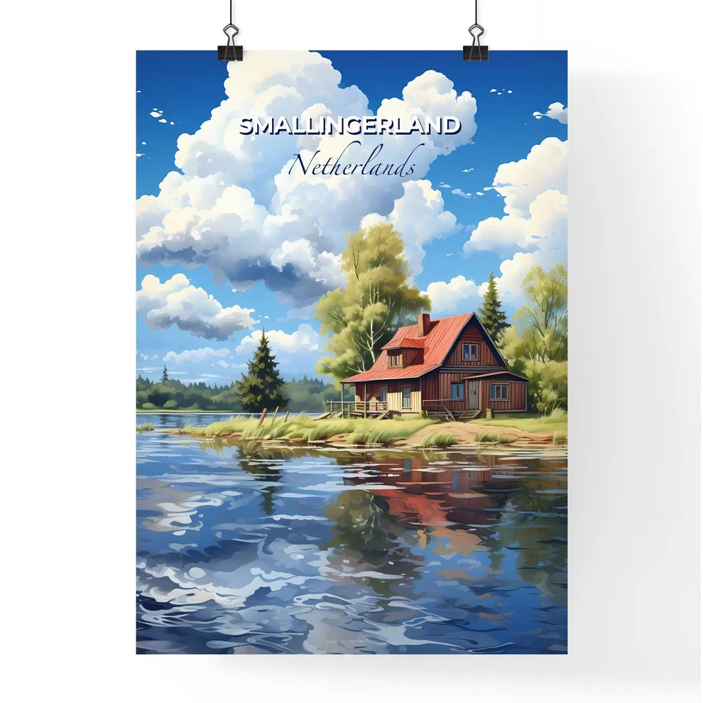 Smallingerland, Netherlands, A Poster of a house on the water Default Title