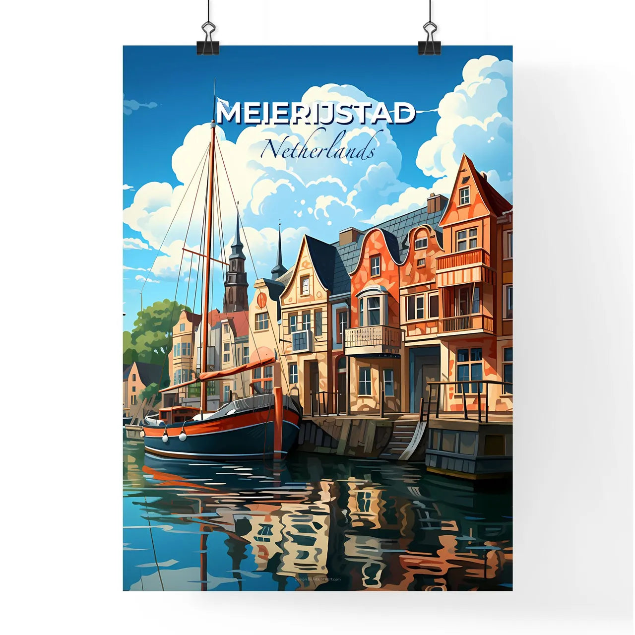 Meierijstad, Netherlands, A Poster of a boat in a harbor Default Title