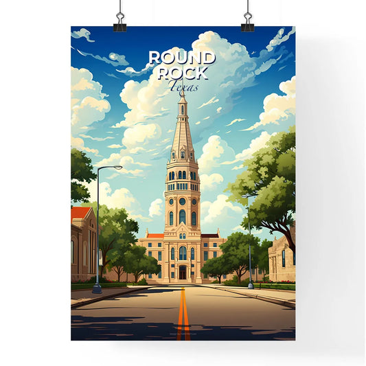 Round Rock, Texas, A Poster of a large building with a tower Default Title