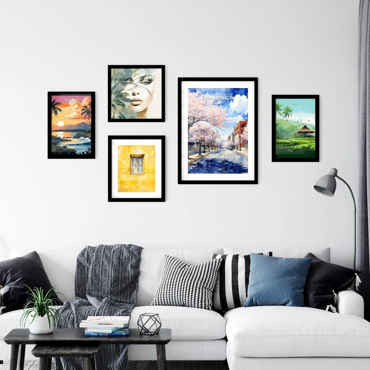 Champaign, Illinois, A Poster of a street with trees and buildings on the side Default Title