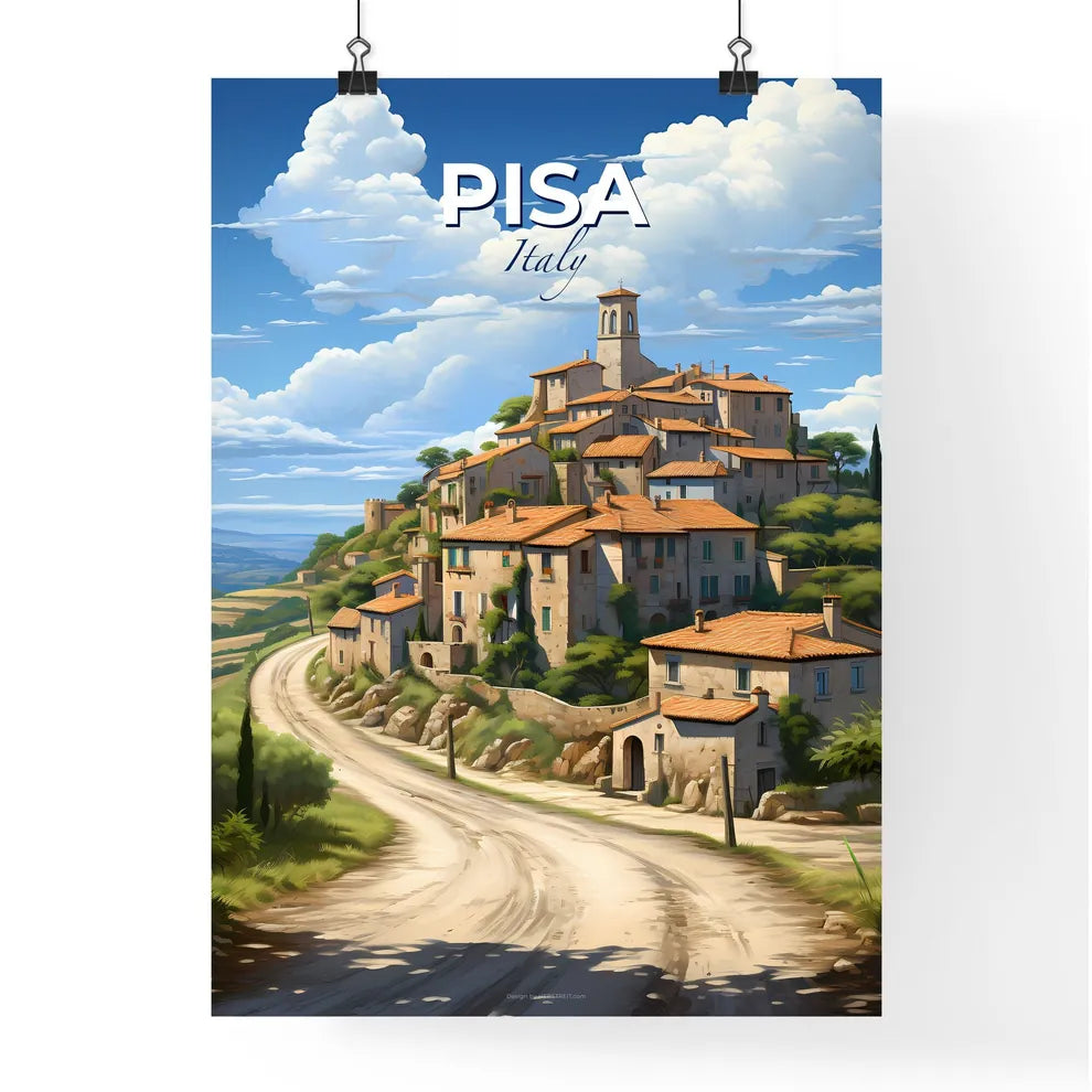 Pisa, Italy, A Poster of a road leading to a village Default Title