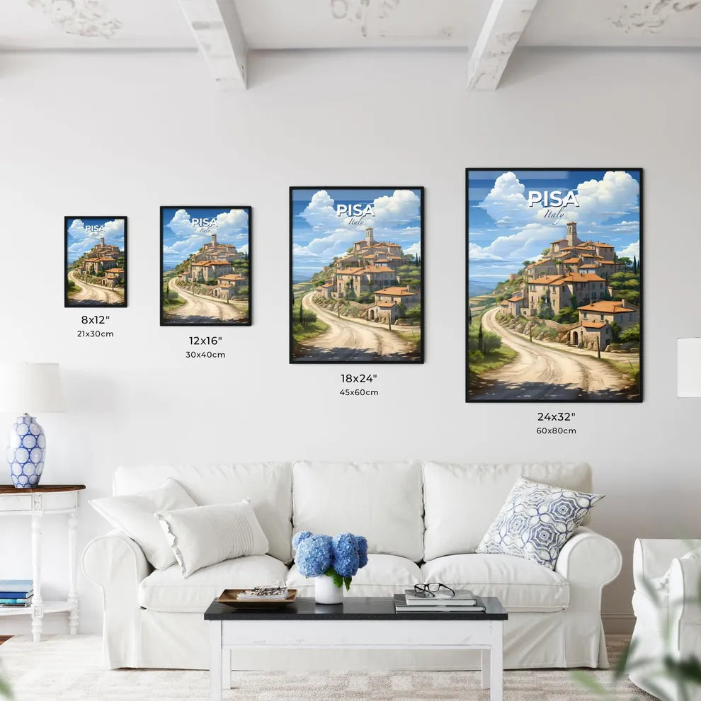 Pisa, Italy, A Poster of a road leading to a village Default Title