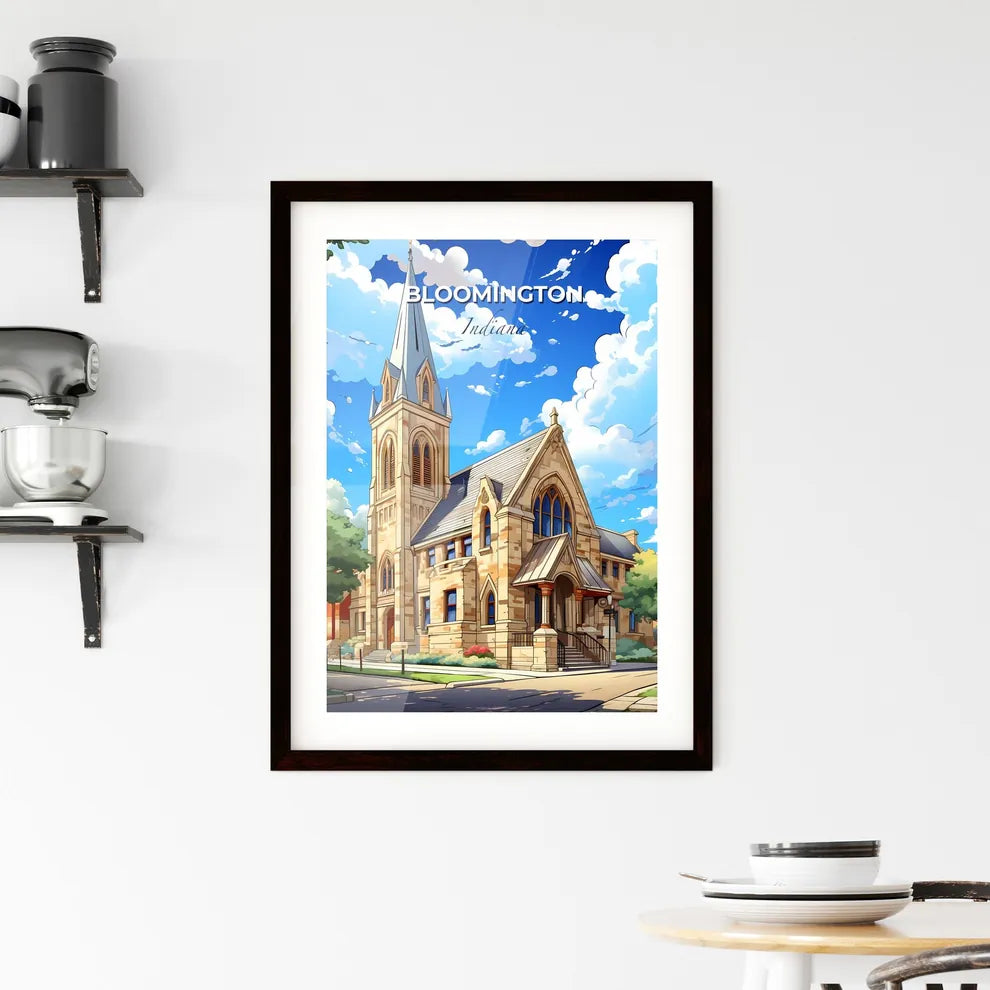 Bloomington, Indiana, A Poster of a building with a steeple and trees Default Title