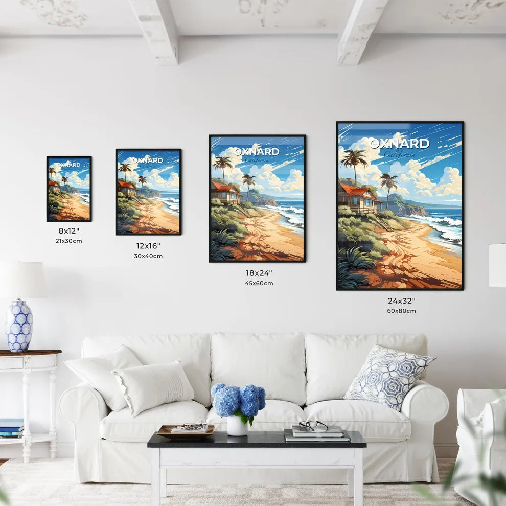 Oxnard, California, A Poster of a house on a beach Default Title