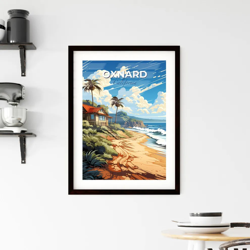 Oxnard, California, A Poster of a house on a beach Default Title