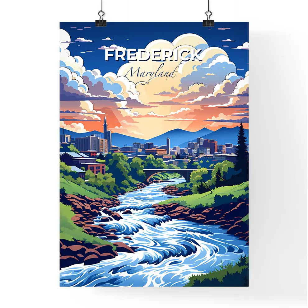 Frederick, Maryland, A Poster of a river running through a city Default Title
