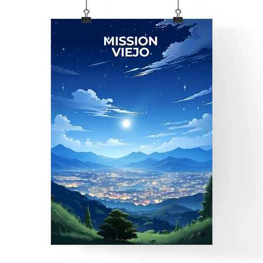 Mission Viejo, California, A Poster of a landscape of a city at night Default Title