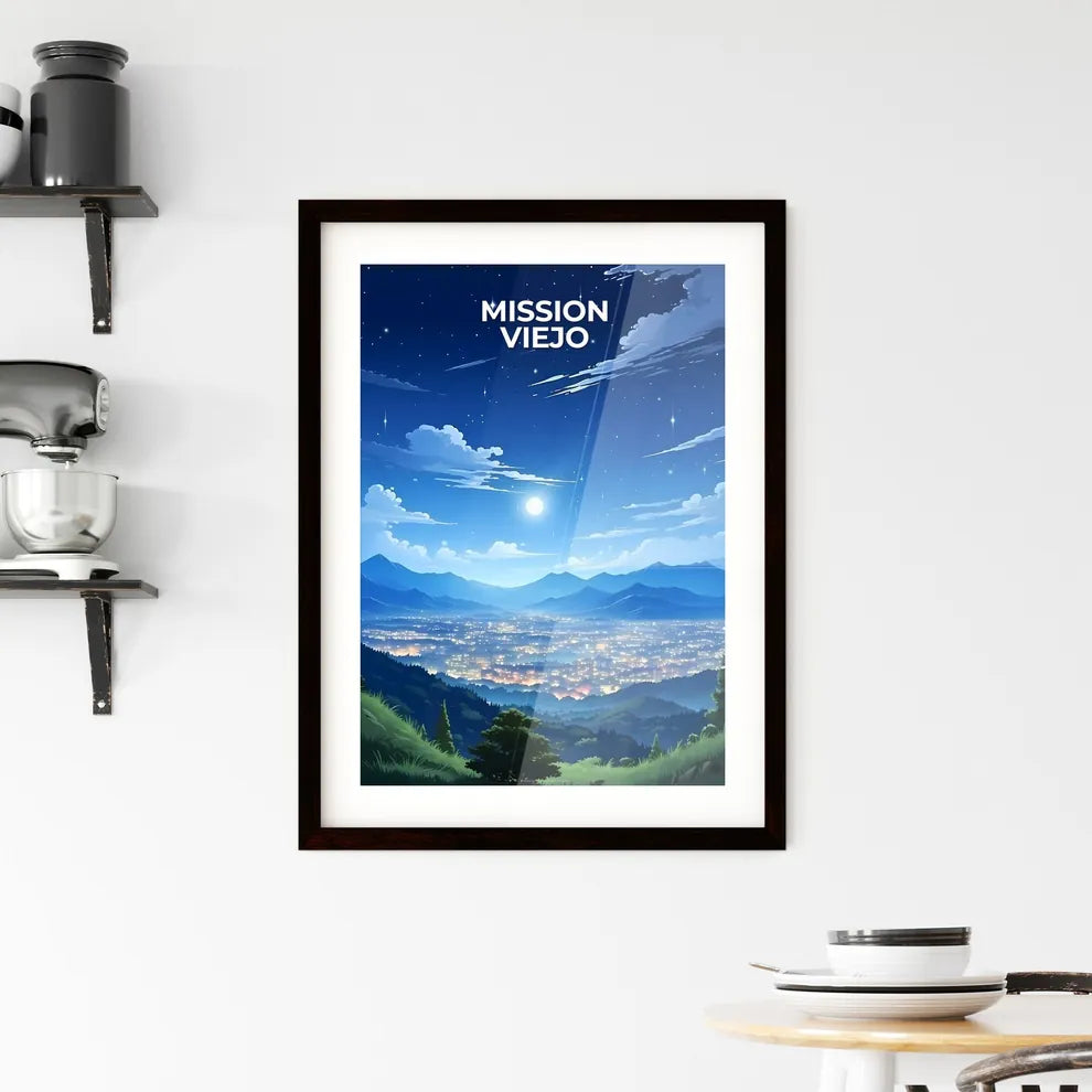 Mission Viejo, California, A Poster of a landscape of a city at night Default Title