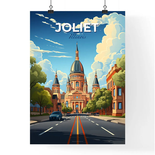 Joliet, Illinois, A Poster of a road with cars and a building Default Title