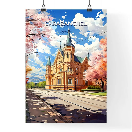 Carabanchel, Spain, A Poster of a building with trees around it Default Title